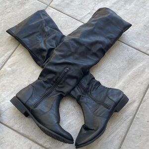 Yoki Black Over the Knee Boots